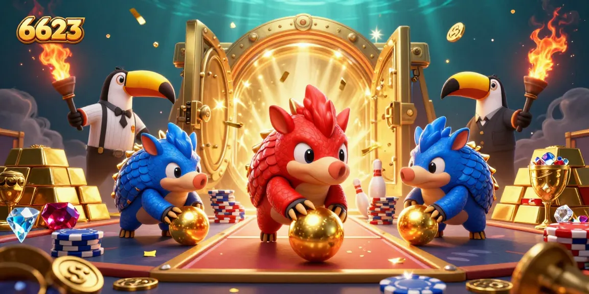 Experience jackpot excitement with 6623’s rivals in a vibrant casino-themed scene.
