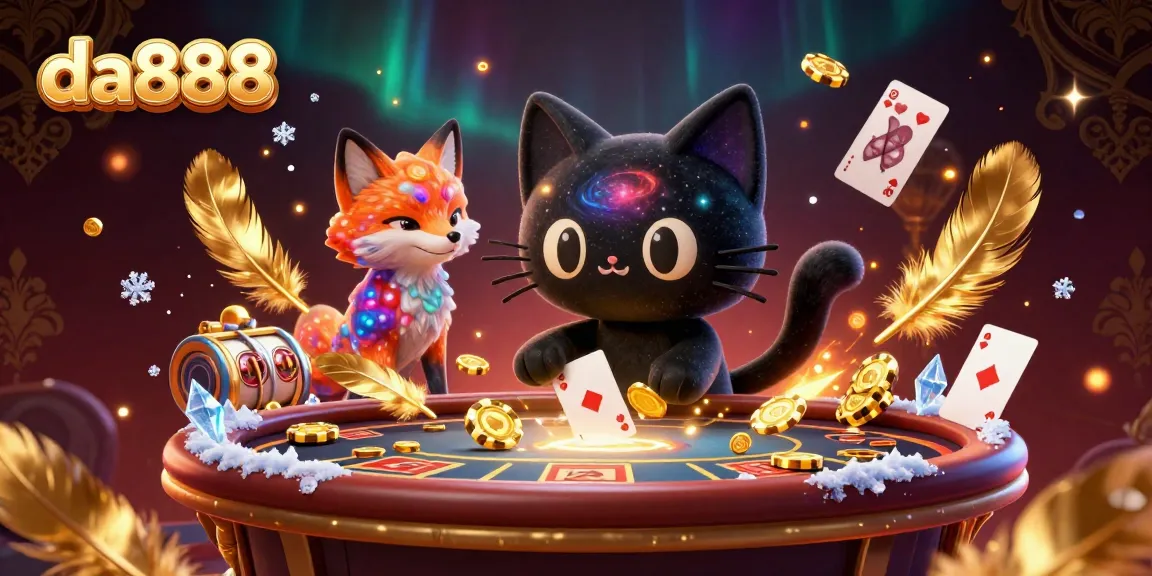 Experience thrilling gameplay at da888 with an enticing cosmic casino scene featuring unique characters.