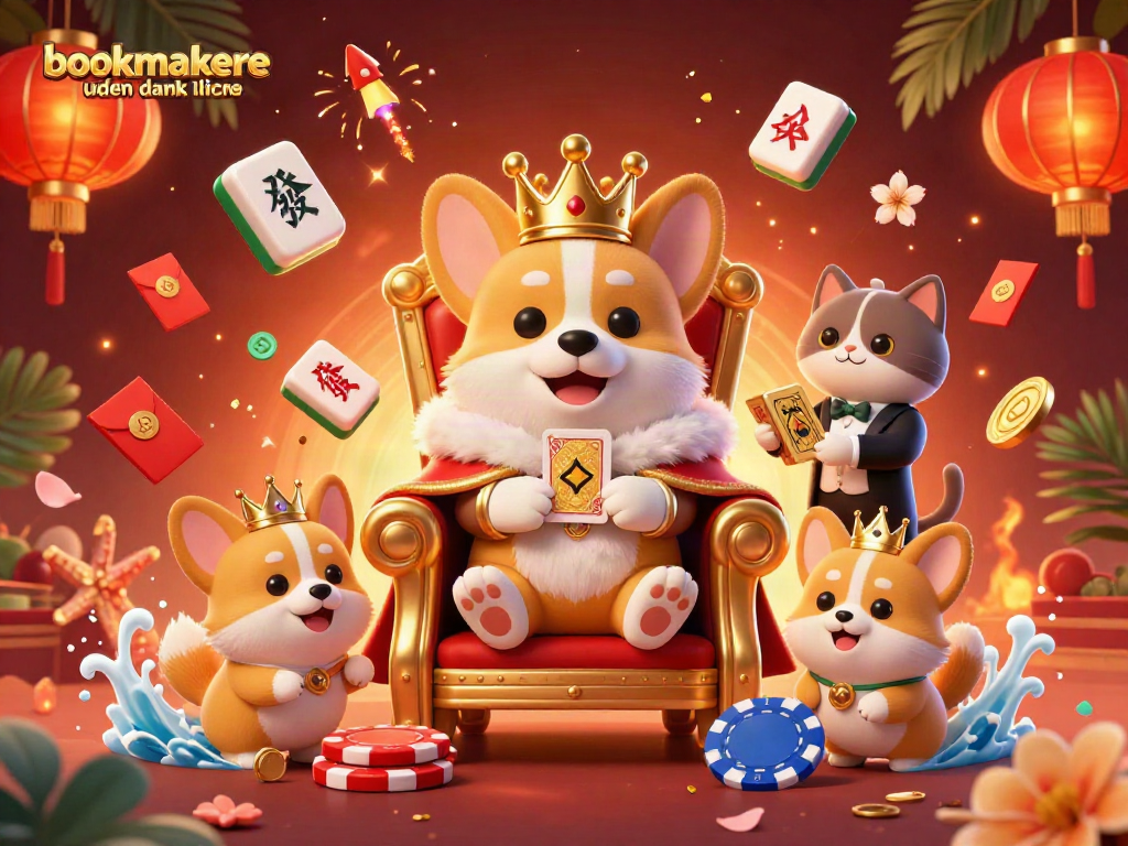 Bet on bookmakere uden dansk licens with vibrant 3D casino scene and characters.