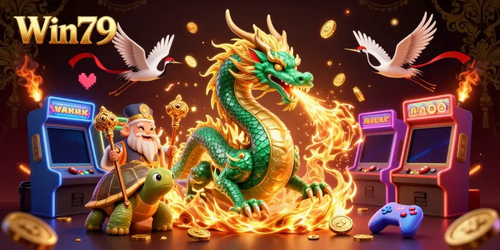 Experience the excitement of Win79 with immersive gaming elements and dynamic characters in a vibrant casino setting.