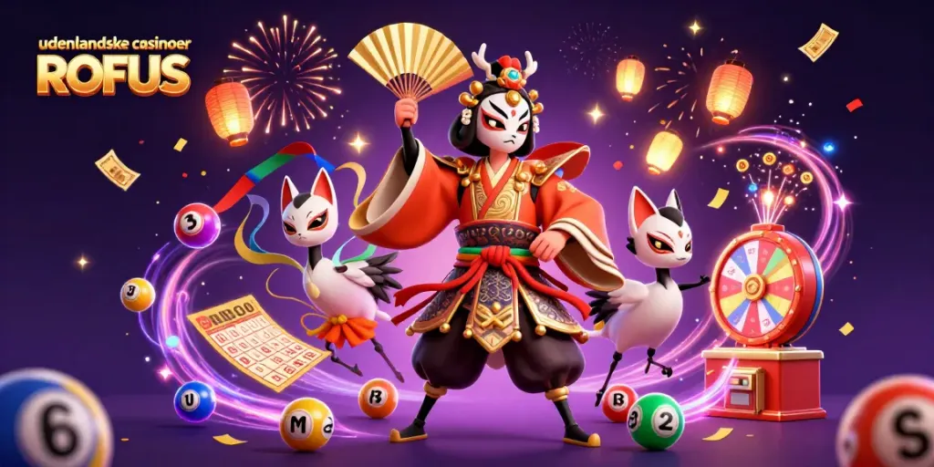 Experience excitement at udenlandske casinoer uden ROFUS with vibrant lottery games and confetti.