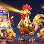 Experience exciting gameplay at F8bet with golden rooster robots and thrilling slot machines.