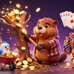 Experience thrilling action with keo nha cai 5 as the beaver and friends celebrate riches in a vibrant casino scene.